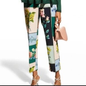 LELA ROSE Floral Patchwork Pants- 6